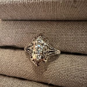 Charles & Colvard White Gold .75 Moissanite Ring New! 6